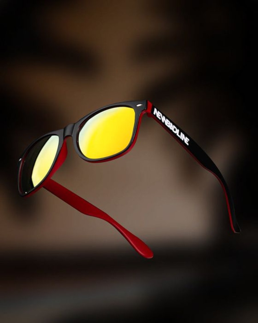 Okulary New Bad Line | Okulary Classic Inside Black/Red Mat Yellow Mirror 00-630