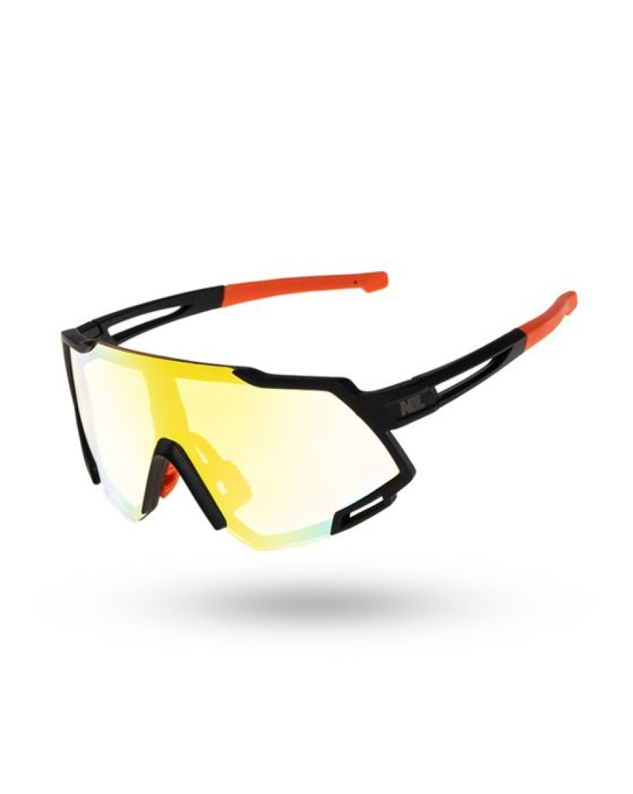 Okulary New Bad Line | Okulary Snazzy Black-Orange Rubber Yellow Mirror 00-584